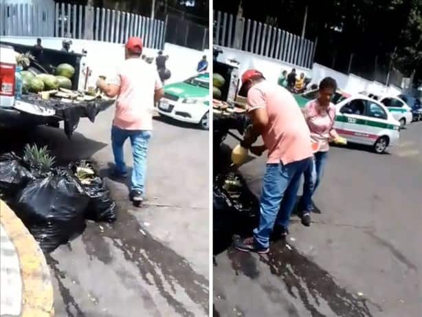 ¡Son más los buenos!; señor reparte fruta a familiares de pacientes en hospital de Xalapa