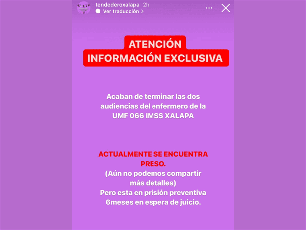 Tendedero Xalapa expone presuntos antecedentes de enfermero detenido en Clínica 66 del IMSS 