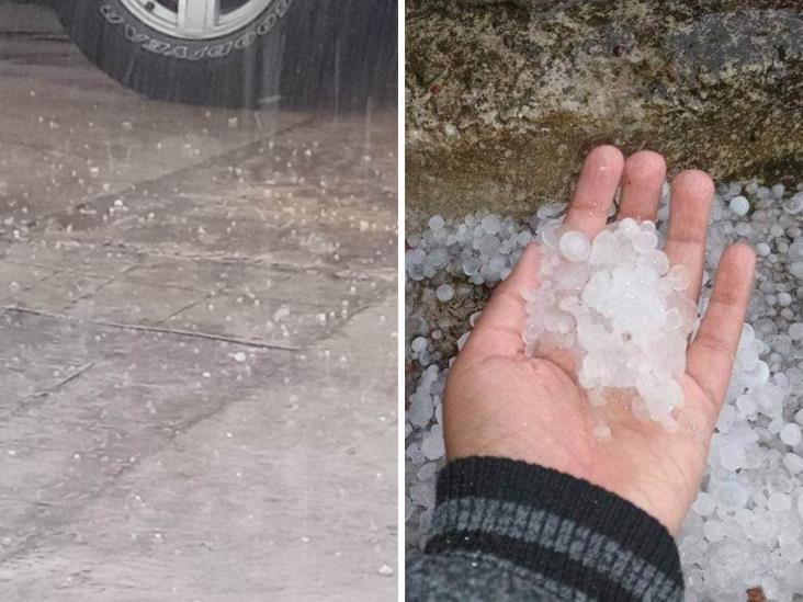 ¡Cae granizo en Coatepec!; seguirán las tormentas, advierte Protección Civil