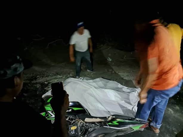 Motociclista en Soledad de Doblado se impacta contra maquinaria pesada y pierde la vida