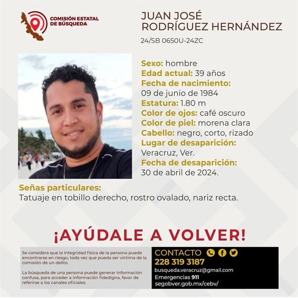 Desaparece Juan José Rodríguez en el puerto de Veracruz