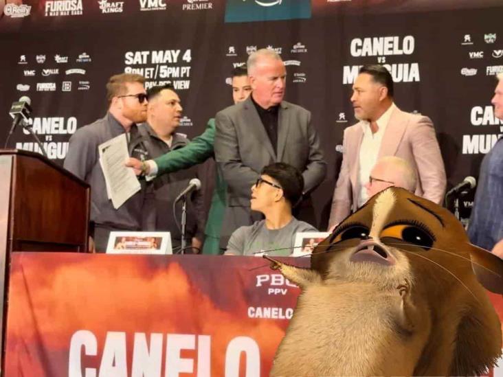 ¡Se están volviendo salvajes! Canelo y Óscar de la Hoya echan fuego en rueda de prensa (+Video)