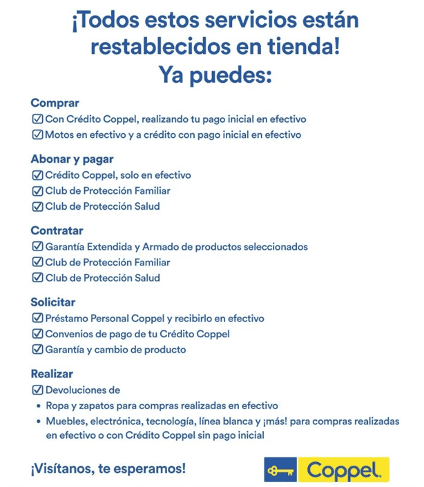 Coppel: estos servicios ya estarán disponibles a partir de mayo ¡checa!