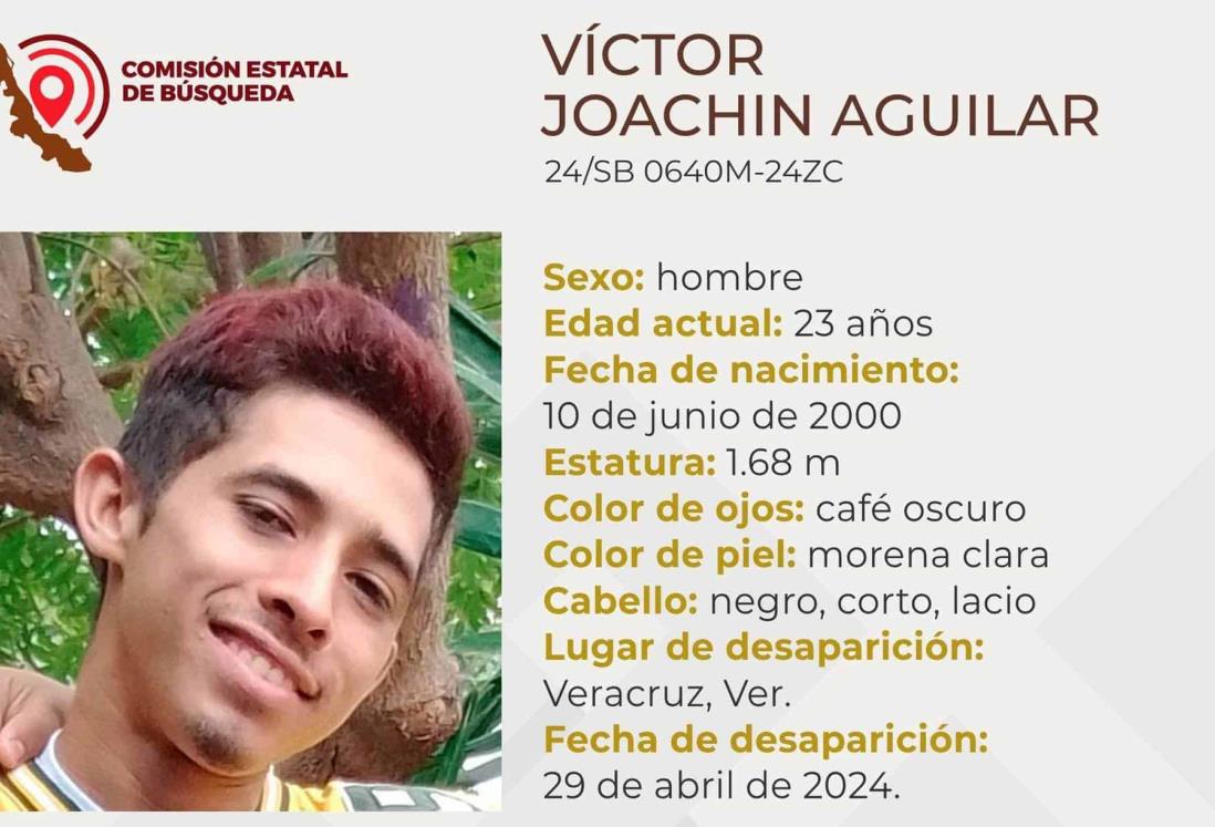 Desaparece el joven Víctor Joachín Aguilar en la ciudad de Veracruz