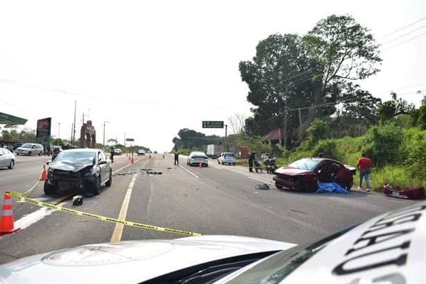 Fallece trabajadora de Pemex en terrible choque en la Acayucan-Jáltipan