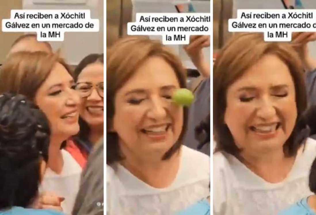 Avientan limón a Xóchitl Gálvez durante un recorrido en mercado de la CDMX | VIDEO