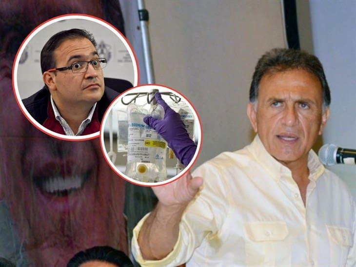 Hace 7 años, Yunes acusó al PRI y a Duarte de dar agua a niños con cáncer