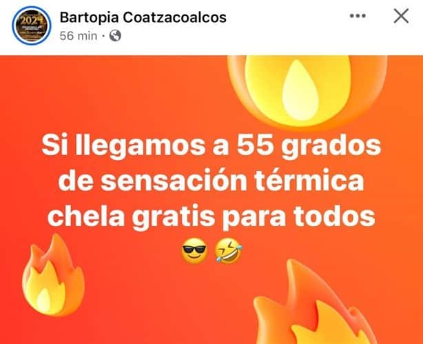 De llegar a esta temperatura, bar de Coatzacoalcos promete cerveza gratis