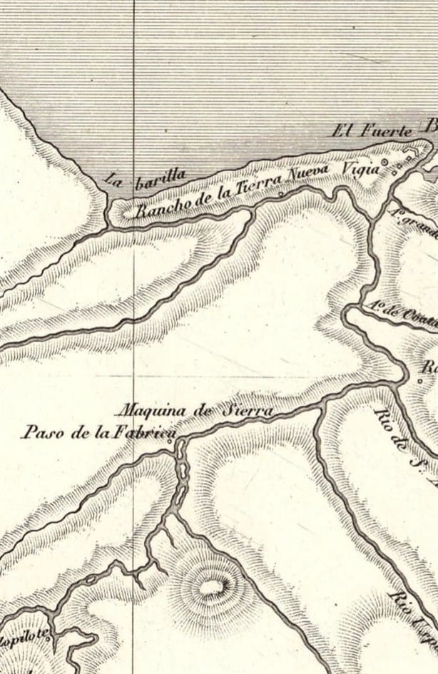 Así aparecía Minatitlán en los mapas hace casi 200 años