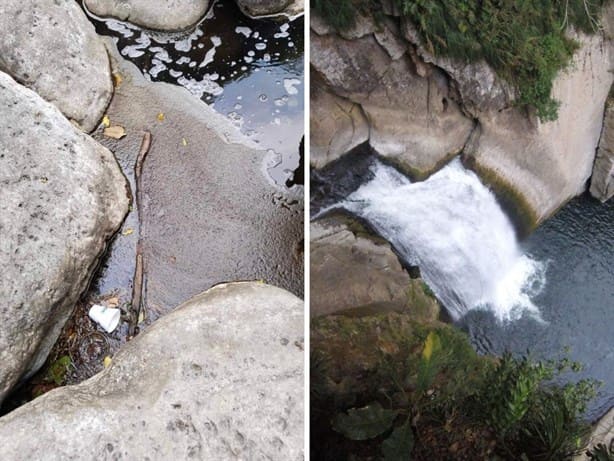 Turistas exhiben contaminación en la Cascada de Atoyac; ¡así luce ahora! 