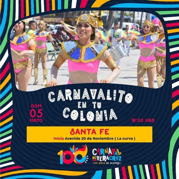 A esta hora iniciará el Carnavalito en tu Colonia este domingo en Veracruz