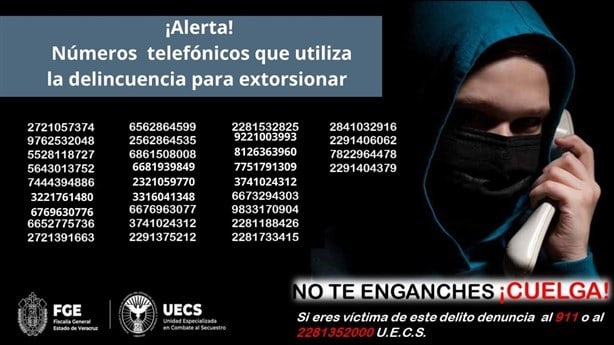 Si te llaman, cuelga; Estos números están relacionados con extorsiones en Veracruz