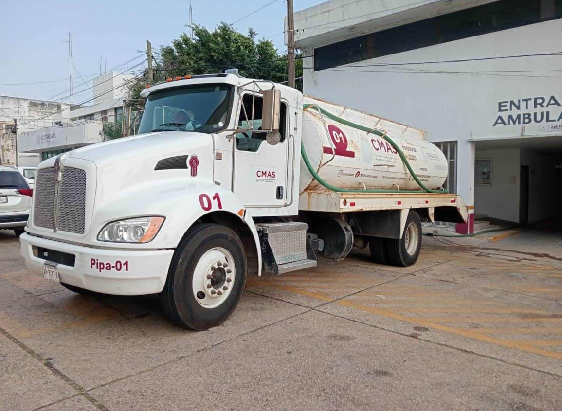 ¿Cuántas pipas atienden el desabasto de agua en Coatzacoalcos?