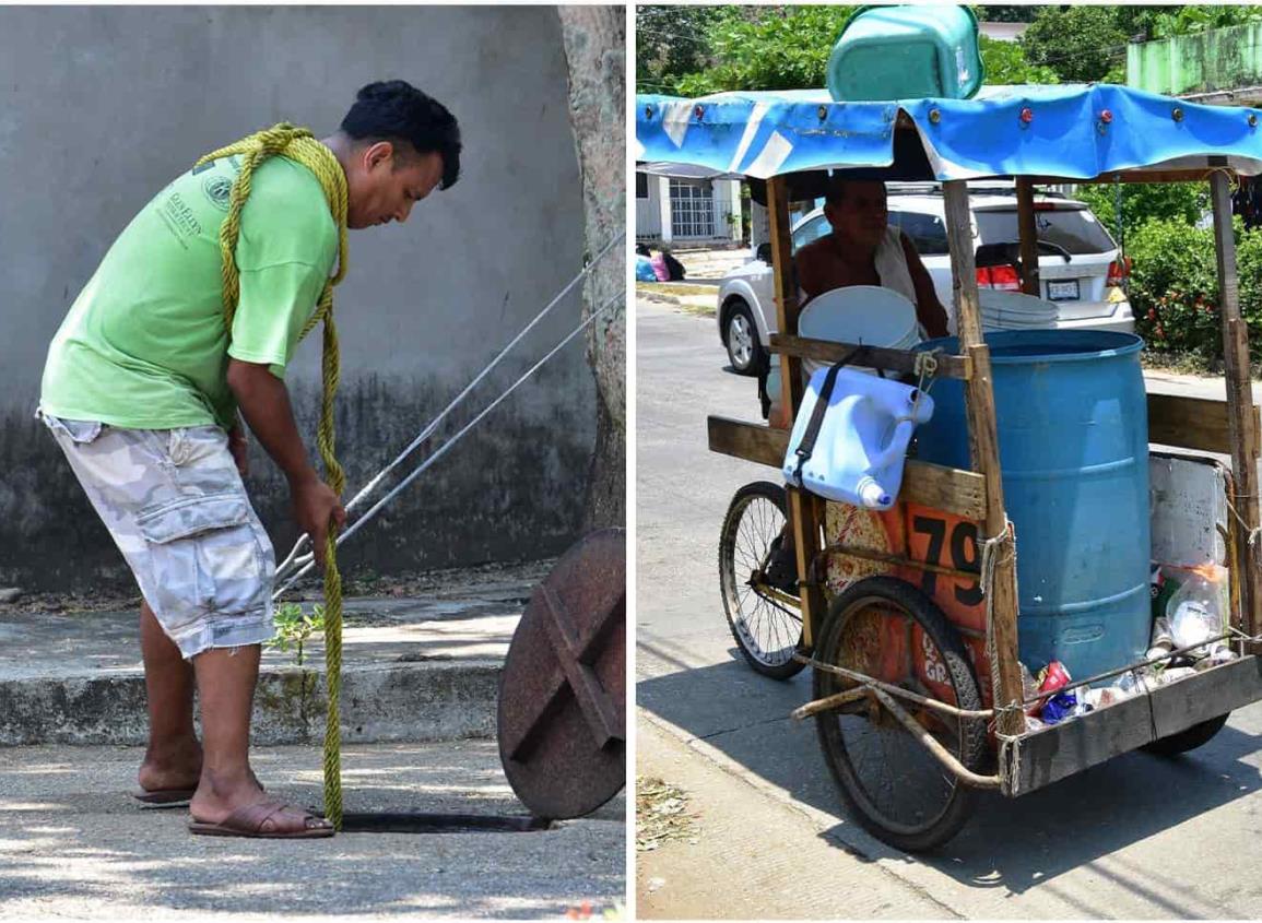 Por desabasto de agua, recurren a pozos, norias y manantiales en Coatzacoalcos ¿es saludable?