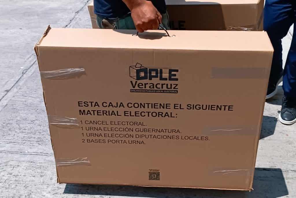 Llega el material electoral a Veracruz para las elecciones del 2 de junio