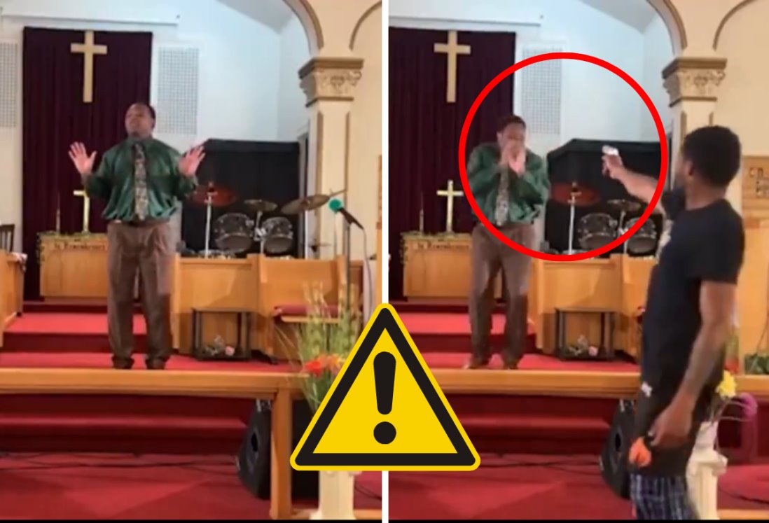 Pastor apuntado con arma de fuego se salva "de milagro" | VIDEO