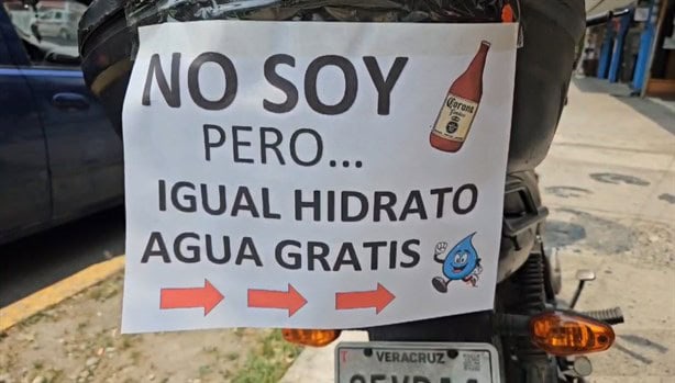 Una buena; hacen coperacha e instalan punto de hidratación en Poza Rica