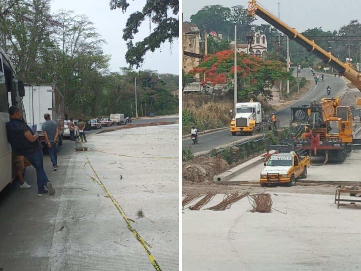 Sin decir ‘agua va’, cierran vialidades por obras en Puente del Diablo en Coatepec