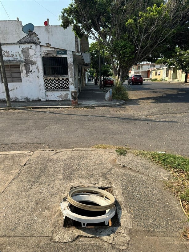 Alertan sobre registro destapado en la colonia Formando Hogar, en Veracruz