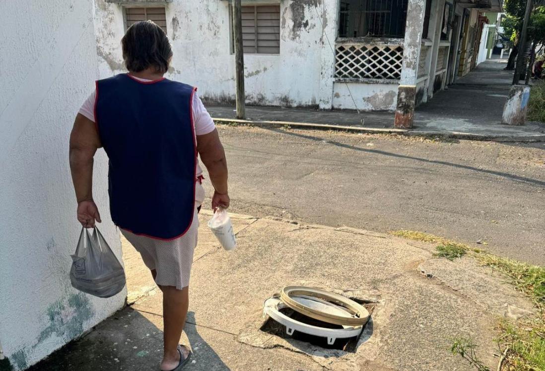 Alertan sobre registro destapado en la colonia Formando Hogar, en Veracruz