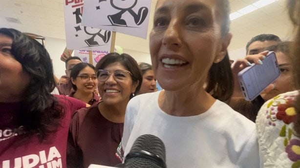 Claudia Sheinbaum se encuentra en el puerto de Veracruz