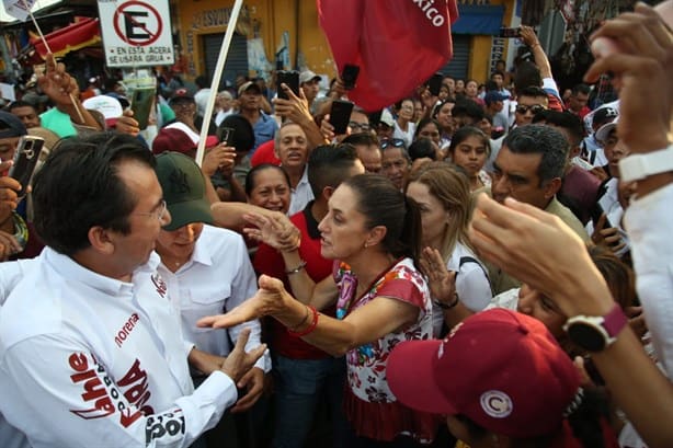 Claudia Sheinbaum recorre Cosoleacaque; abarrota territorio prianista | VIDEO