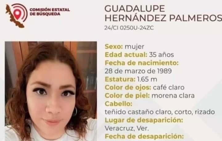 Ayúdanos a localizar a Guadalupe Hernández, desapareció hace más de un mes en Veracruz