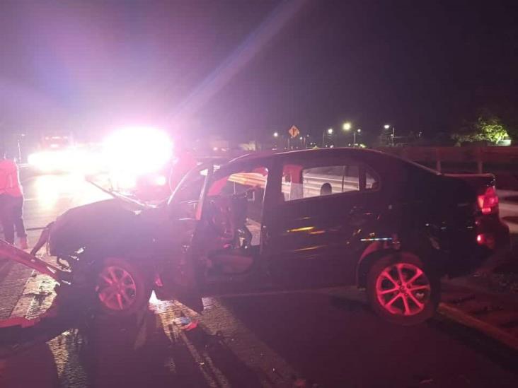 Dos heridos tras fuerte accidente en la autopista Puebla-Veracruz