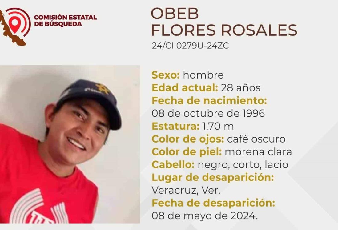 Desaparace en el puerto de Veracruz el joven Obeb Flores Rosales