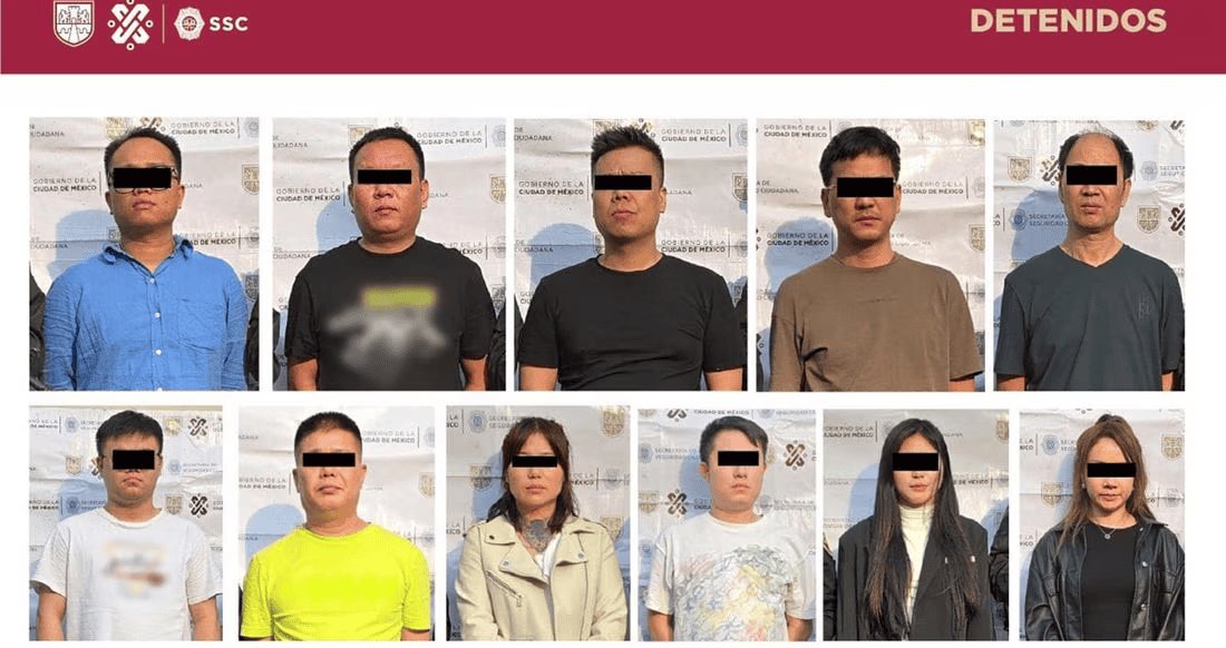 Detienen a 11 ciudadanos chinos relacionados con narcomenudeo y explotación en alcaldía Cuauhtémoc