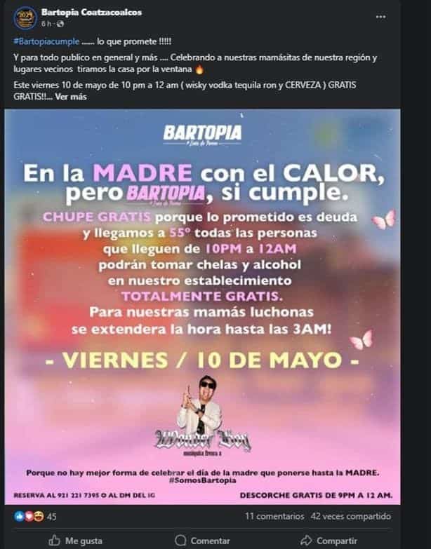 Este fue el bar de Coatzacoalcos que dio cervezas gratis por calor de 55°C