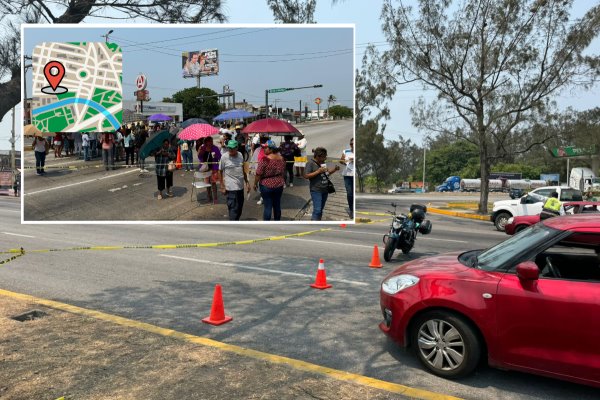 Rutas alternas para librar el bloqueo en la avenida Rafael Cuervo, en Veracruz