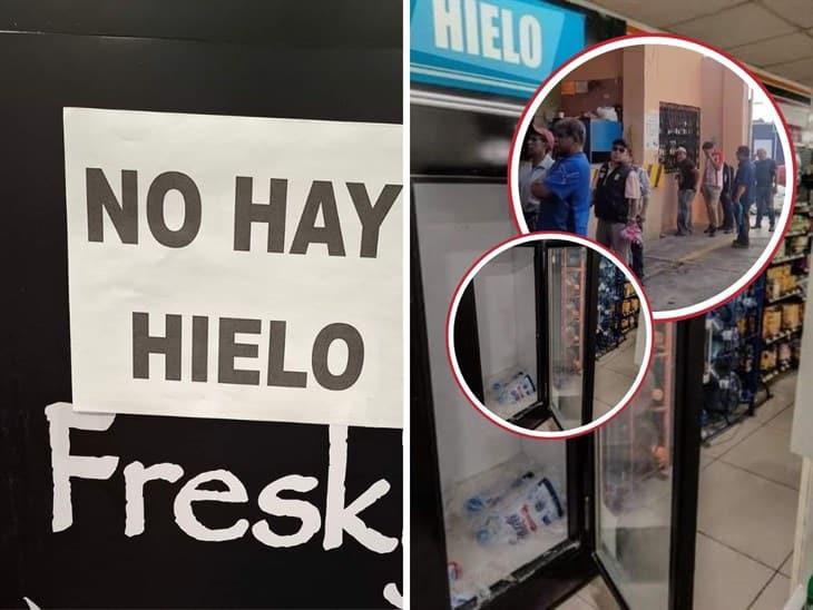 Desabasto de hielo: hacen largas filas para comprar barras en Xalapa 