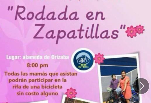 Con ´Rodada en tacones´, ciclistas celebrarán a las madres en Orizaba