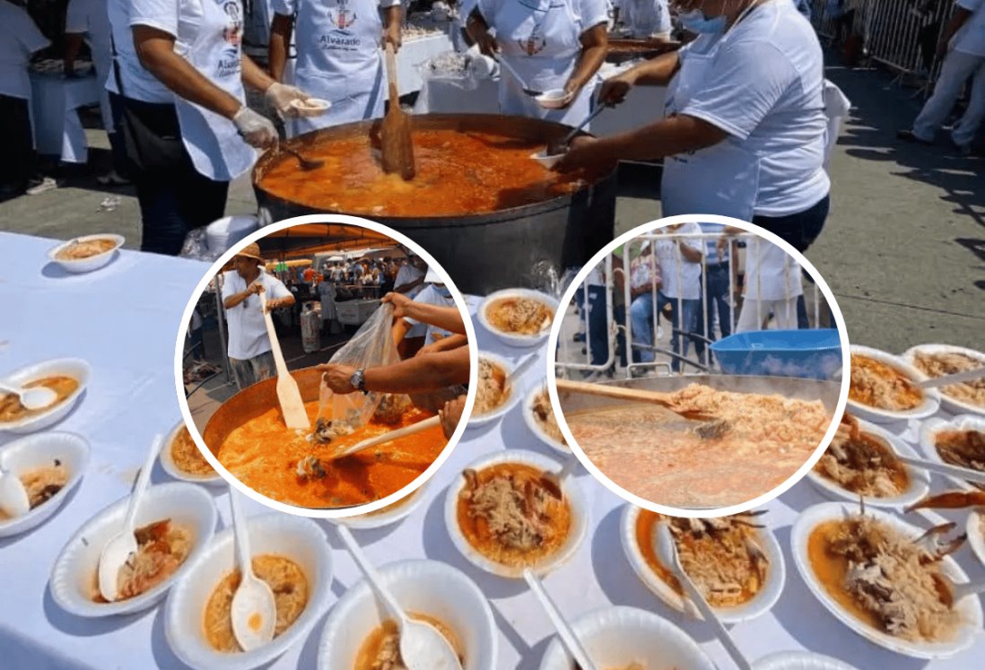 Este día podrás degustar del Arroz a la tumbada más grande del mundo que se prepara en Veracruz