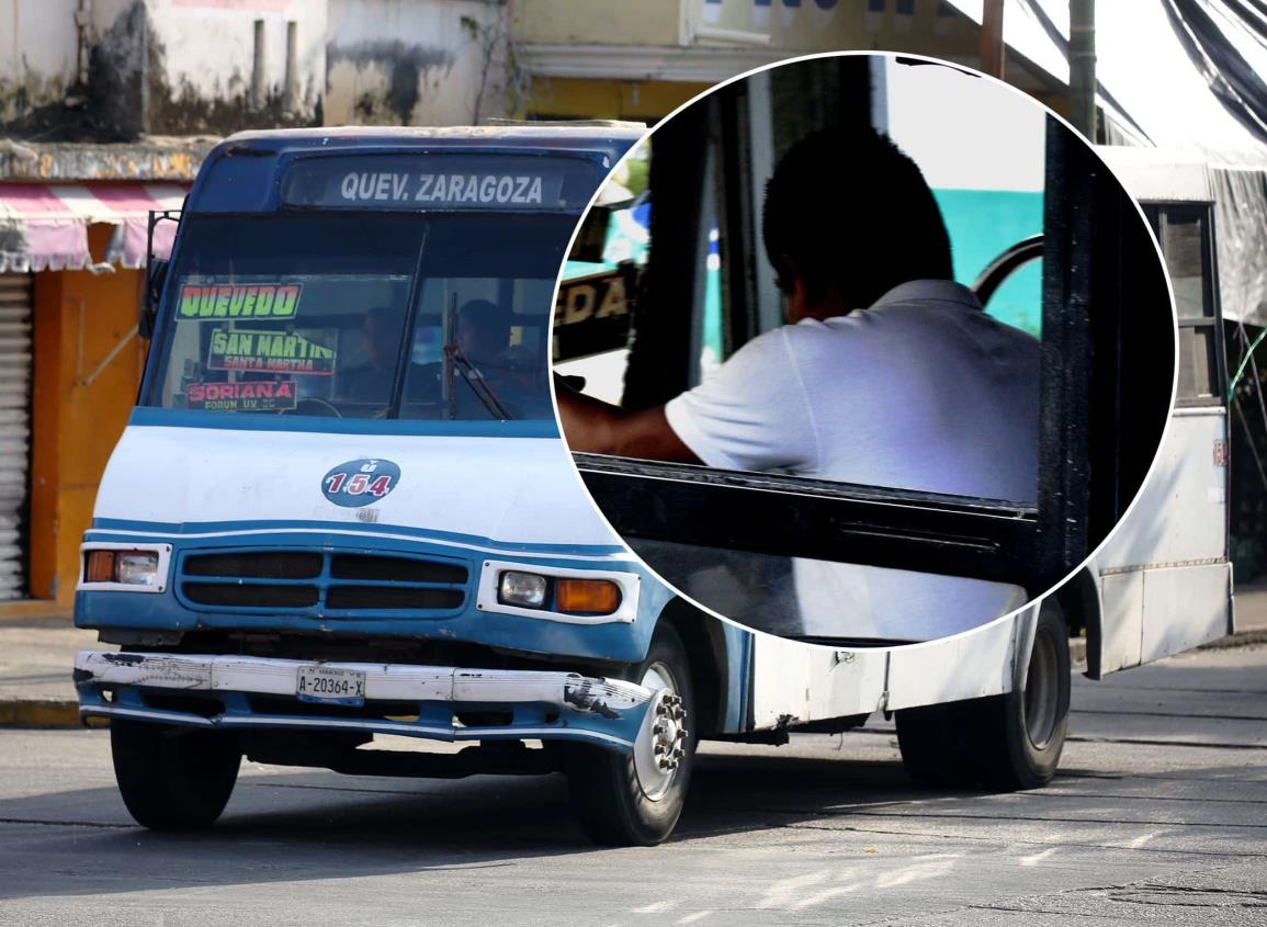 Así sufren urbaneros la ola de calor en Coatzacoalcos