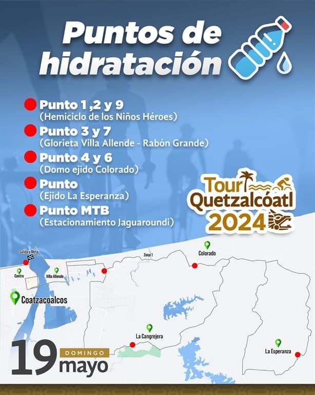 Ola de calor: estos son los nuevos horarios del cierre de circulación por Tour Quetzalcóatl en Coatza