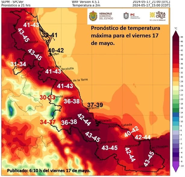 Así estará el clima en Veracruz para este viernes 17 de mayo