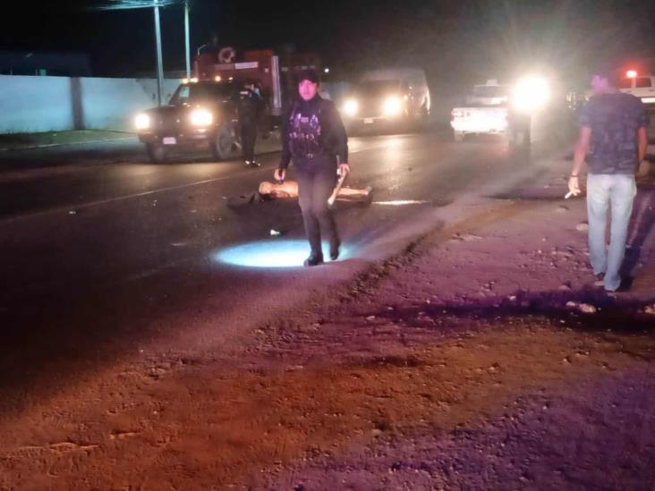 Atropellamiento mortal en libramiento en Martínez de la Torre