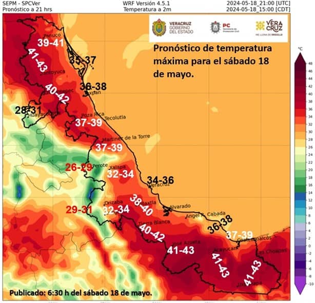 Así estará el clima en Veracruz este sábado 18 de mayo