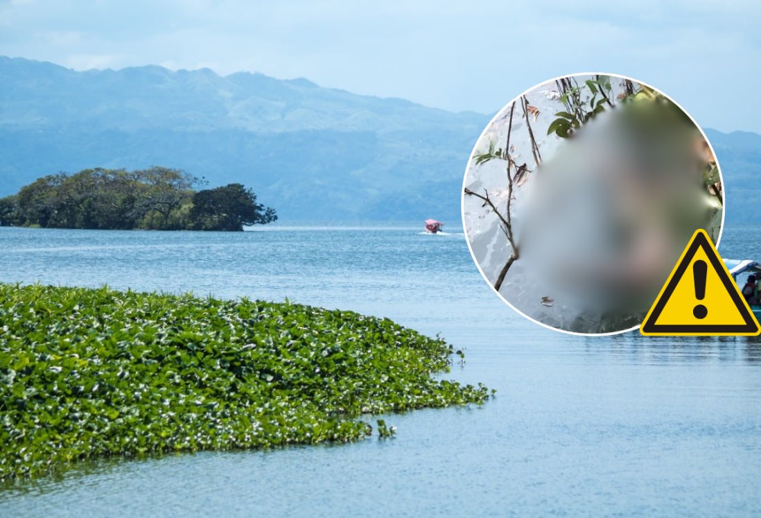Hallan cuerpo de persona desaparecida flotando sobre la laguna El Cortijo en Catemaco