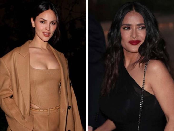 Salma Hayek y Eiza González posan juntas en desfile Gucci y enloquecen a sus fans