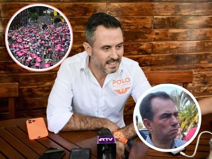 En Xalapa, Marea Rosa exige a Polo Deschamps declinar por Pepe Yunes