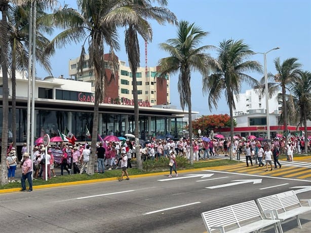 Se lleva a cabo la marcha Marea Rosa en la zona Veracruz - Boca del Río