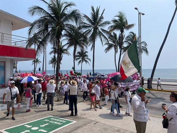 Se lleva a cabo la marcha Marea Rosa en la zona Veracruz - Boca del Río