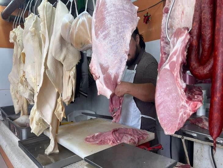 Baja venta de carne de res y puerco en Veracruz