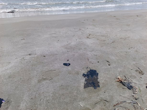 Aparece nuevamente chapopote en playa de Veracruz