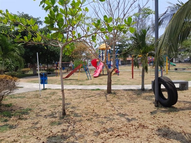 Vecinos y particular se disputan parque en fraccionamiento La Tampiquera de Boca del Río | VIDEO