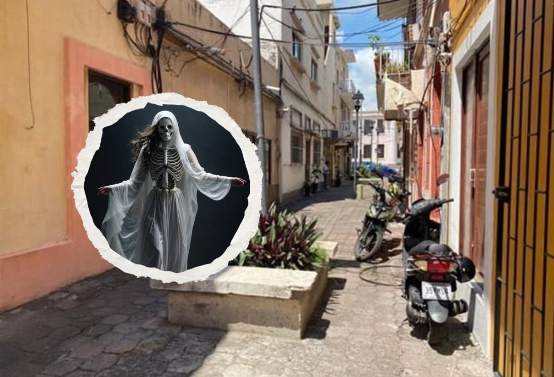 Esta es la mujer que asusta a peatones en callejones del centro de Veracruz