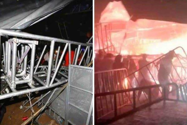 ¡Se desploma templete durante mitin de Jorge Álvarez Máynez! Hay al menos cinco muertos (+Video)